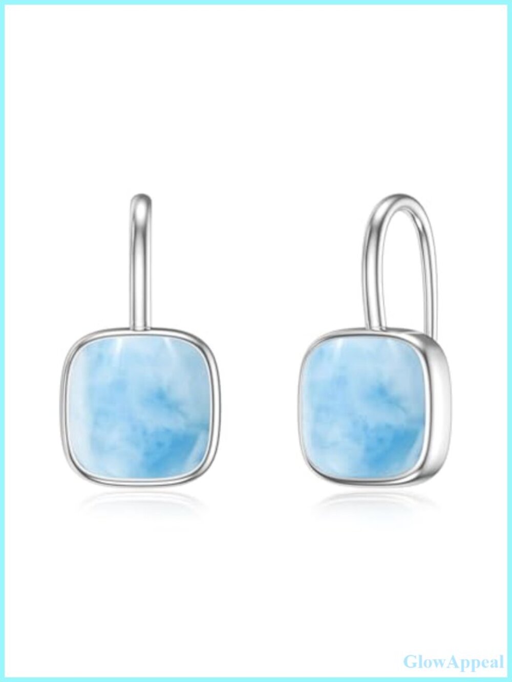 Genuine Turquoise Drop Earrings 925 Sterling Silver Dangle Jewelry